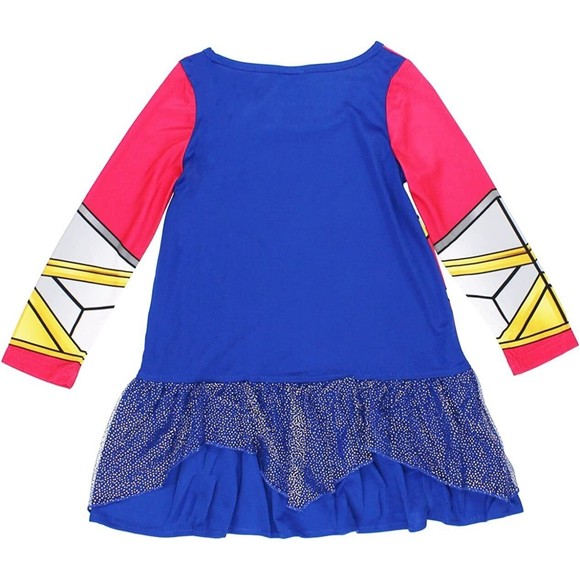 NEW Wonder Woman Girl's Red Blue Soft Nightgown Pajama Sizes 8 and 10 - Picture 2 of 2